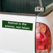 Hass ist der Feind, nicht Islam Autoaufkleber (Auf Lkw)