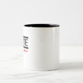 Hass ist eine Wahl Zweifarbige Tasse (Mittel)