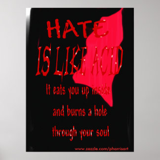 Hass ist wie saures Blutplakat Poster