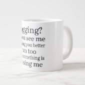 Hass-Joggen-Zitat Jumbo-Tasse (Vorderseite Rechts)