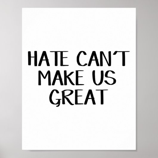 Hass kann uns nicht groß machen poster (Vorne)