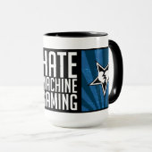 Hass-Maschinen-Spiel-Tasse - Propaganda-Blau Tasse (VorderseiteRechts)