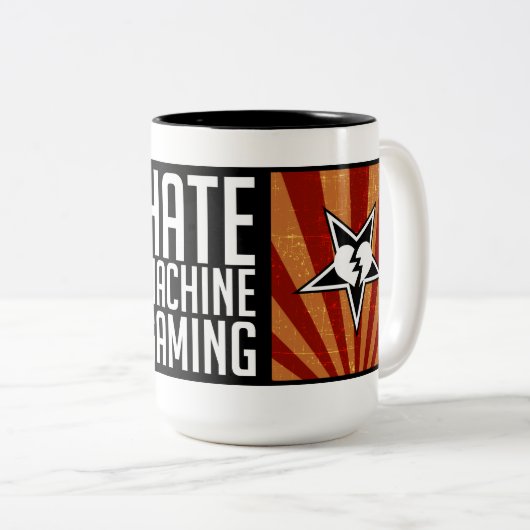 Hass-Maschinen-Spiel-Tasse - Propaganda Zweifarbige Tasse (VorderseiteRechts)