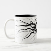 Hass-Maschinen-Spiel-Tentakel-Tasse Zweifarbige Tasse (Links)