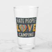 Hass Menschen Liebe Camping Glas (Vorderseite)
