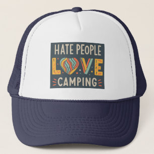 Hass Menschen Lieben Camping Truckerkappe