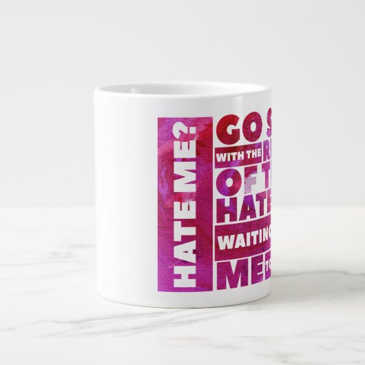 Hass mich? (Spaß) - Jumbo-Tasse (Vorderseite)