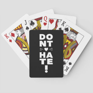 Hass nicht auf BLACK Spielkarten