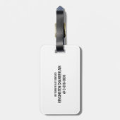 Hass nicht auf WEISS Gepäckanhänger (Rückseite vertikal)