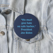 Hass ohne sicheren Hafen - Joe Biden Men's Button (Beispiel)