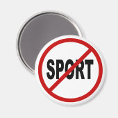 Hass Sport/Keine Sport Zulässige Schilderung Magnet (Vorderseite/Rückseite)