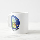 Hass-tronaut Avocado Space Pun Tasse (Vorderseite Links)