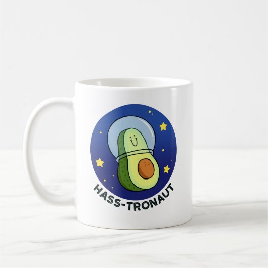 Hass-tronaut Avocado Space Pun Tasse (Links)