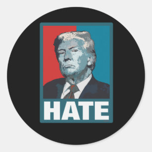 Hass Trump Runder Aufkleber