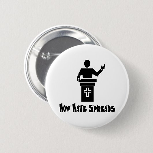 Hass von der Kanzel Button (Vorne & Hinten)