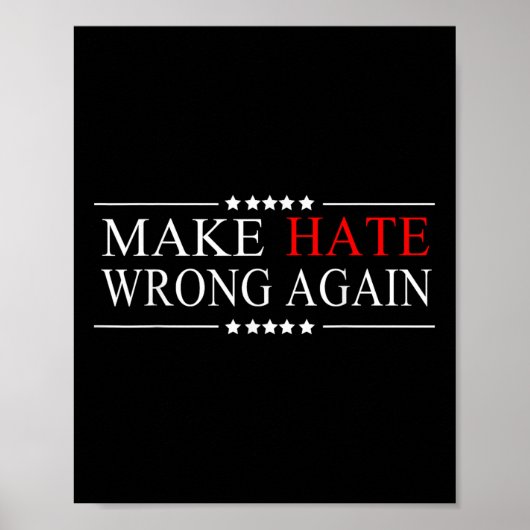 Hass wieder falsch gegen Trump politisch Poster (Vorne)