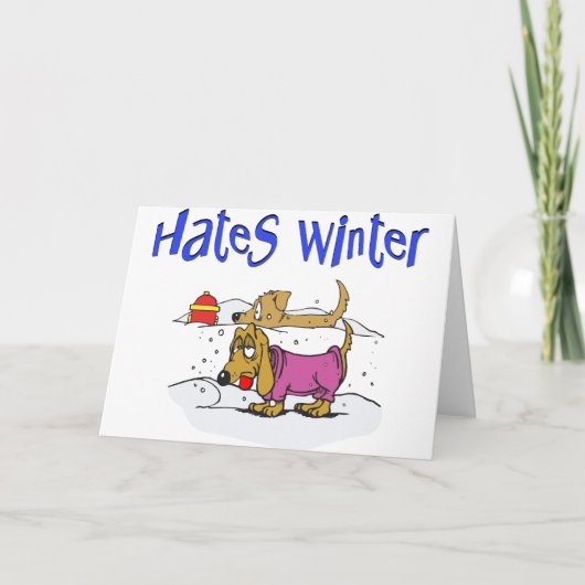 Hass Winterhunde Feiertagskarte (Vorderseite)