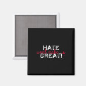 Hass wird uns nicht groß machen Anti Trump Magnet (Vorderseite/Rückseite)