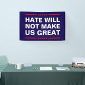 Hass wird uns nicht groß machen - kein MAGA - Anti Banner (Messe)
