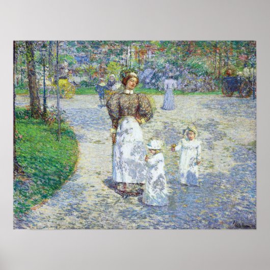 Hassam - Frühling im Zentralpark 1908 Poster (Vorne)