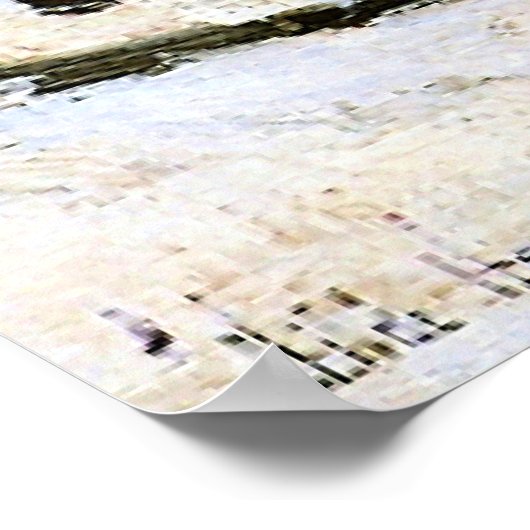 Hassam - Fünfte Straße im Winter Poster (Ecke)