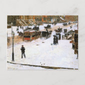 Hassam - Fünfte Straße im Winter Postkarte (Vorderseite)
