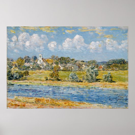 Hassam - Landschaft in Newfields New Hampshire Poster (Vorne)