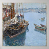 Hassam - Mackerel Schooner Gloucester 1890 Poster (Vorne)