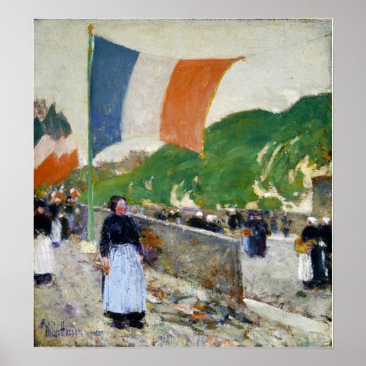 Hassam - Montmartre Juli 1889 Poster (Vorne)