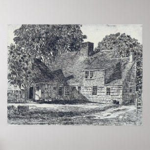 Hassam - Old Dominy House Easthampton Poster