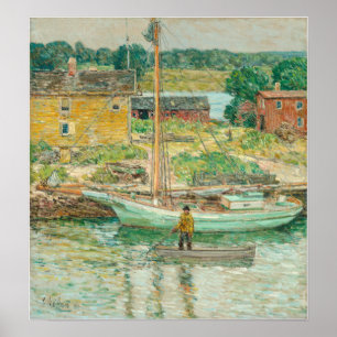 Hassam - Oyster Sloop 1902 Poster
