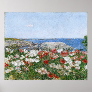 Hassam - Poppies on the Isles of Shoals 1890 Poster
