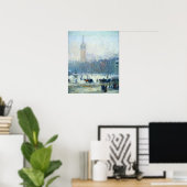 Hassam - Schneesturm auf dem Madison-Platz 1893 Poster (Heimbüro)