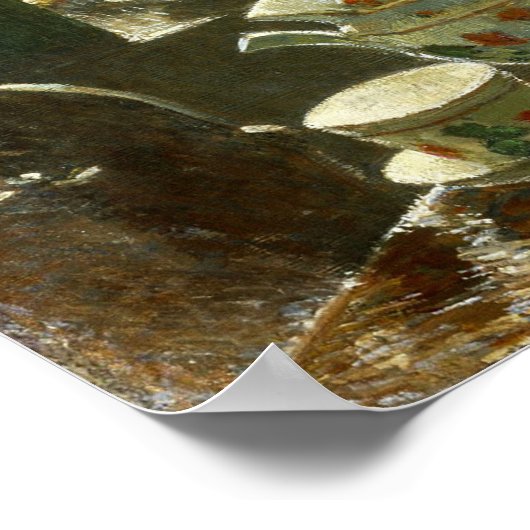 Hassam - Strawberry Tea Set 1912 Poster (Ecke)