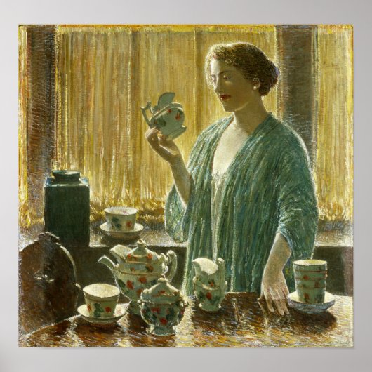 Hassam - Strawberry Tea Set 1912 Poster (Vorne)