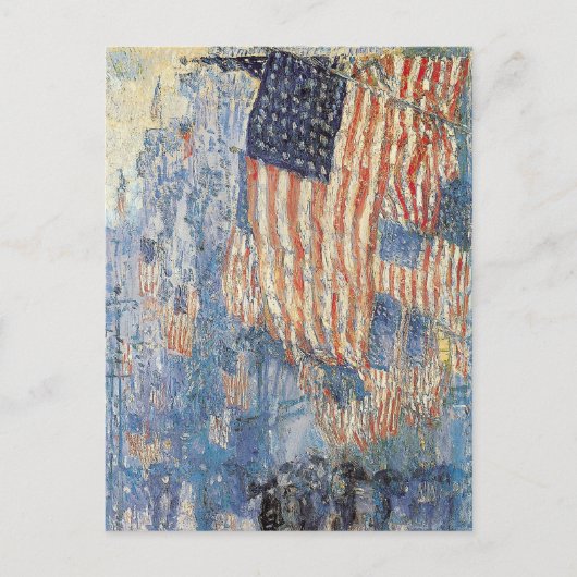 Hassam's Avenue im Regen Postkarte (Vorderseite)