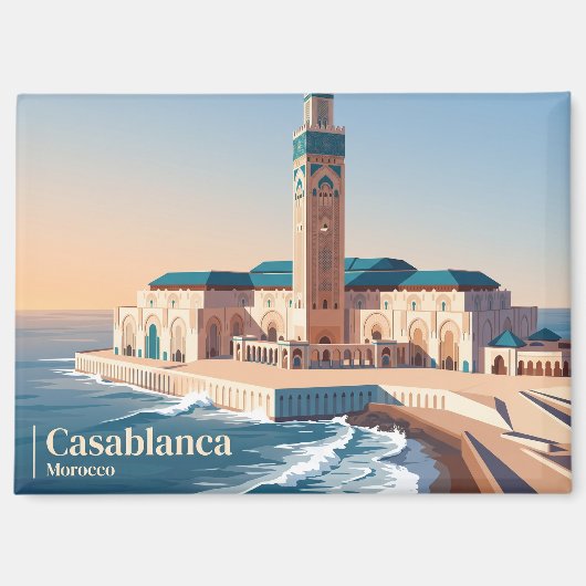 Hassan-II-Moschee Marokko Magnet (Vorderseite)