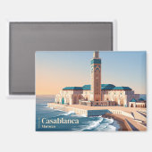 Hassan-II-Moschee Marokko Magnet (Vorderseite/Rückseite)