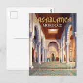 Hassan-II-Moschee Marokko Postkarte (Vorne/Hinten)