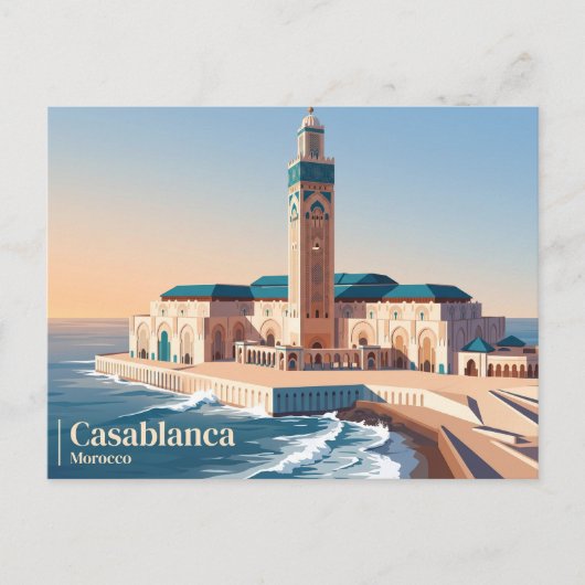 Hassan-II-Moschee Marokko Postkarte (Vorderseite)