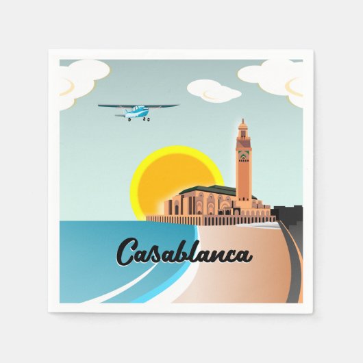 Hassan II Mosque Casablanca Marokko Serviette (Vorderseite)