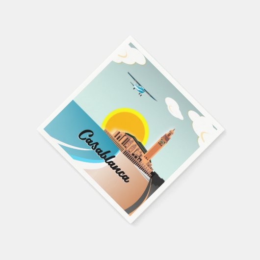 Hassan II Mosque Casablanca Marokko Serviette (Ecke)