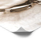 Hassbottich Sepia Hassakt nicht züchten Poster (Ecke)