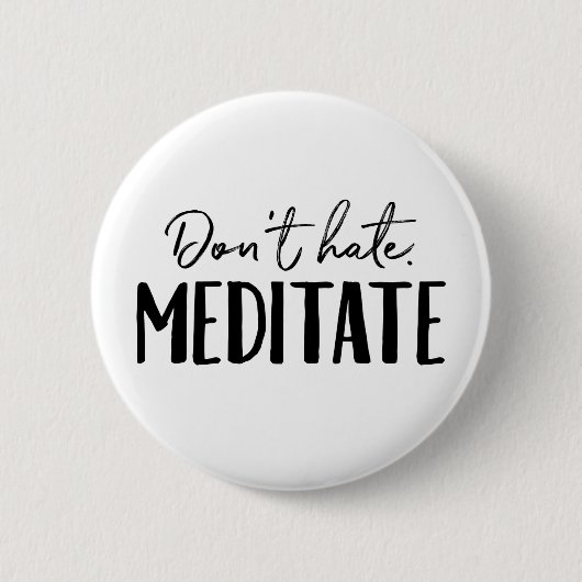 Hasse Meditat Typografie nicht Button (Vorderseite)