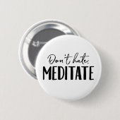 Hasse Meditat Typografie nicht Button (Vorne & Hinten)