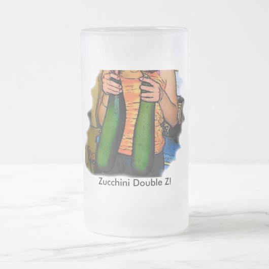 Hasse meine Zucchinis "Double Z" nicht! Mattglas Bierglas (Mittel)