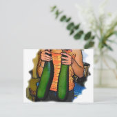 Hasse meine Zucchinis "Double Z" nicht! Postkarte (Stehend Vorderseite)