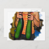 Hasse meine Zucchinis "Double Z" nicht! Postkarte (Vorne/Hinten)