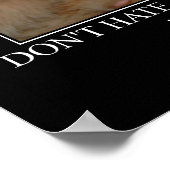 Hasse mich nicht... Cat Artwork Funny Poster (Ecke)