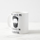 Hasse mich nicht, weil ich bescheiden lustig bin kaffeetasse (Vorderseite Links)